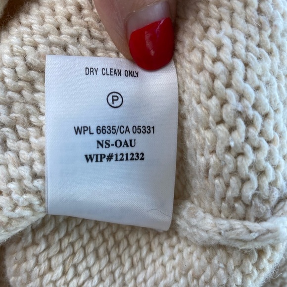 Woolrich Sweater Bird Motif Deep Ecru Heather Size XSP - Picture 10 of 10